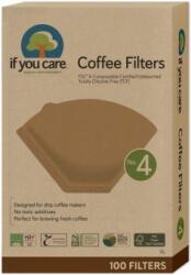 If you care Filtre de cafea nealbite (fara clor) compostabile marimea 4 100buc If You Care