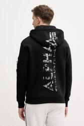 Alpha Industries felső Backprint Hoodie Mirror Camo - fekete XXL