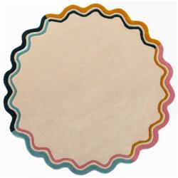 Flair Rugs Natúr színű kézi szövésű gyapjú kerek szőnyeg ø 180 cm Leo Scallop - Flair Rugs
