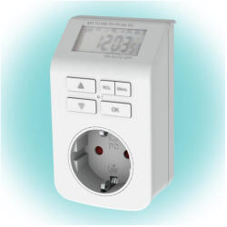 Somogyi Elektronic Kft GAO 0743H digitális beltéri időzítő óra, 3680 W, 98 ki- és bekapcsolás / hét, véletlenszerű kapcsolás (0743H)