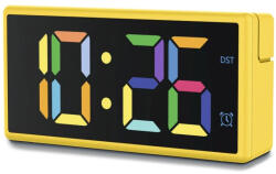 Hama Ibiza digitális ébresztőóra többszínű kijelzővel USB töltővel (00222210) (00222210)