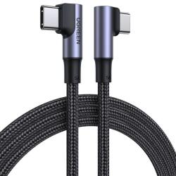 UGREEN Cablu Date si Incarcare USB Type-C la USB Type-C UGREEN US334, Angled 90, 2 m, 5A, 100W, Negru (US334-70645)