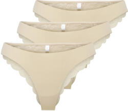ONLY 3PACK chiloți brazilieni pentru femei ONLY bej (15348960-Peach Taffy) XL (185442)