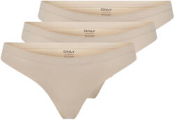 ONLY 3PACK tanga pentru femei ONLY bej (15211630-Peach Taffy) XS (185438)