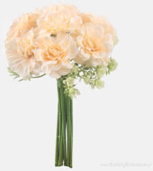 MOS Kamélia művirág csokor, elegáns dekoráció dús virágfejekkel, 21 cm