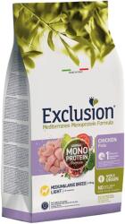Exclusion Monoprotein Light granule cu pui pentru rase medii și mari, 3 kg