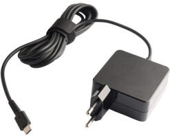 Lenovo 65W OEM USB-C fali laptop töltő, PD 5V-20V, Type-C, Lite-On, fekete