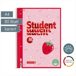  Baier Brunnen spirálfüzet, A4, négyzethálós, 90g/m2, 80lap, rózsaszín, epres, Fruity Love (6) (1067928522)