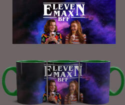 Stranger Things - Eleven és Max BFF bögre (Zöld)