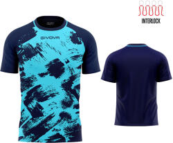 Givova Tricou Fotbal GIVOVA Art Interlock Poliester Multicolor - Turquoise/Bleumarin, 2XL (MAC05-2404-2xl)