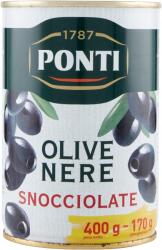 Ponti Nere Snocciolate fekete olívabogyó 400g Ponti olasz drillezett konzerv (8001010005346)