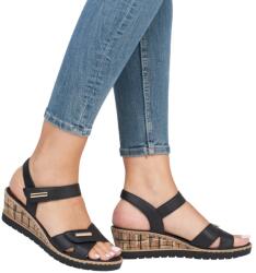 Remonte Sandale dama casual, Remonte R6266-00 din piele naturala, negru