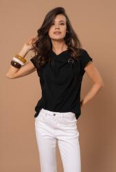 Hermosa Bluza uni din sifon SYLVIE, Hermosa, negru
