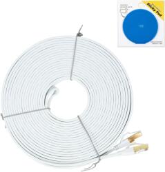 PNI Cablu de retea plat S/STP CAT8 PNI U8200W 2 x RJ45, 4 perechi de fire, 28AWG, 20m si Sticky Pad Blue inclus (PNI-U8200W-SPB)