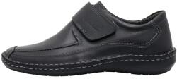 Nicolis Pantofi barbati, negru, casual, piele naturala, cu talpa joasa, Nicolis 203220-Negru (Marime: 41) (203220-Negru-41)