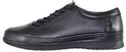 Nicolis Pantofi barbati, negru, casual, piele naturala, cu talpa joasa, Nicolis 203519-Negru (Marime: 40) (203519-Negru-40)