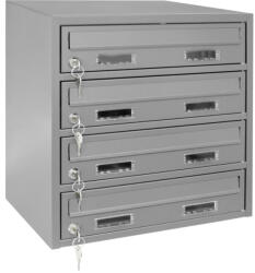 KĽUČKA M39R/4 cutie poștală modulară RAL9006 RAL 9006 / Argintie (3121K23178)