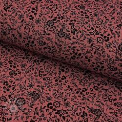  Dupla géz/muszlin Paisley flowers bordeaux