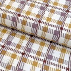  Pamutvászon FLANNEL Checks and checks ochre
