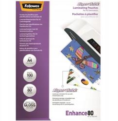 Fellowes SuperQuick" lamináló fólia, fényes, A4, 80 mikron, 100 db, Fellowes (5440001)