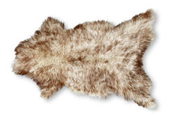 Wooline Piele de oaie striată, maro 120 x 80 cm Covor