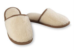 Wooline Papuci de casă din lână, bej, camel Mărime încălțăminte: 35-36