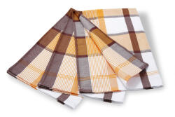 Wooline Prosoape de bucătărie jacquard în carouri portocalii, 3 buc, 50x70 cm