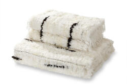 Wooline Set de covoare țesute din piele, deschise la culoare și striate, 3 buc în pachet Covor