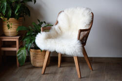 Wooline Piele de oaie, crem albă, MEDIE, 95 x 60 cm Covor