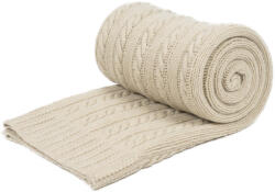 Wooline Pătură tricotată Olivia, maro nisip, 100% Merino Australian Patura