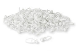 Wooline Cârlig pentru șină, plastic alb, 100 buc în pachet