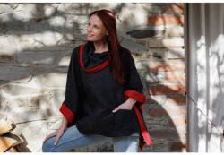 Wooline Poncho Gréta, 100% lână de oaie