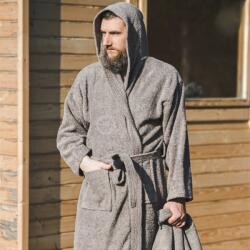 Wooline Halat de baie frote pentru saună, gri Mărime: 2XL
