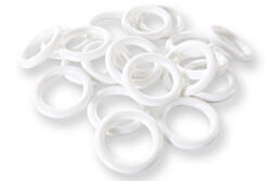 Wooline Inele din plastic pentru perdele, albe