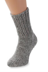 Wooline Șosete tricotate manual, 100% lână de oaie, gri Mărime șosete: EUR 34-36