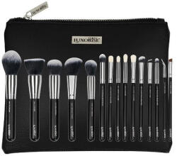 Luxorise Set 15 Pensule Machiaj, Luxorise, Silver, Borseta inclusa (TS2673)