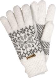 Wooline Mănuși tricotate, pe toate degetele, Angora, albe