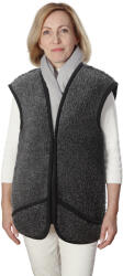 Wooline Vestă din lână, neagră Mărime: 2XL