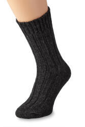 Wooline Șosete din lână Merino, tiv liber, negre Mărime șosete: EUR 43-46