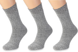 Wooline Șosete 3 în 1 Merino Lână Naturală 8 bărbați, gri Velikost ponožek: EUR 40-43