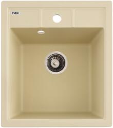 FLOW FCB-4651BI/1, Chiuveta de bucatarie din granit cu o cuva, seria BRICK, Ivory, 460x515x200 mm, FLOW (18275) Chiuveta