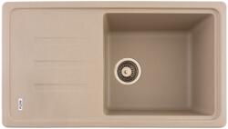 FLOW FCB-7843SLS/1T, Chiuveta de bucatarie din granit cu o cuva si scurgator, seria SLIM LONG, Sahara, 780x435x200 mm, FLOW (18253) Chiuveta