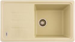 FLOW FCB-7843SLI/1T, Chiuveta de bucatarie din granit cu o cuva si scurgator, seria SLIM LONG, Ivory, 780x435x200 mm, FLOW (18252) Chiuveta
