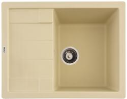 FLOW FCB-6449AI/1T, Chiuveta de bucatarie din granit cu o cuva si scurgator, seria ANILA, Ivory, 645x495x200 mm, FLOW (18248) Chiuveta