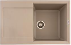 FLOW FCB-7849HS/1T, Chiuveta de bucatarie din granit cu o cuva si scurgator, seria HORIZON, Sahara, 780x495x230 mm, FLOW (18246) Chiuveta