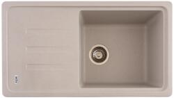 FLOW FCB-7843SLA/1T, Chiuveta de bucatarie din granit cu o cuva si scurgator, seria SLIM LONG, Avena, 780x435x200 mm, FLOW (18254) Chiuveta