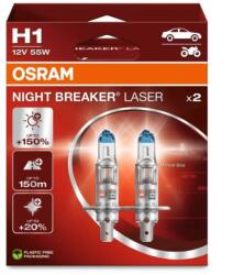 OSRAM Set de 2 bucăți H1 OSRAM Night Breaker Laser +150% de nouă generație