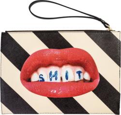 Seletti Poșetă Toiletpaper Stripes Shit plată 28 cm cu toartă (02585)