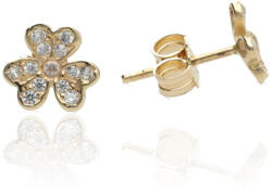 Gold earrings for ladies AU81763 - 14 karátos arany női beszúrós fülbevaló pár (AU81763)