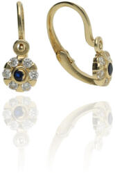 Gold earrings for ladies AU81548 - 14 karátos arany fülbevaló elöl kapcsolódó zárral (AU81548)